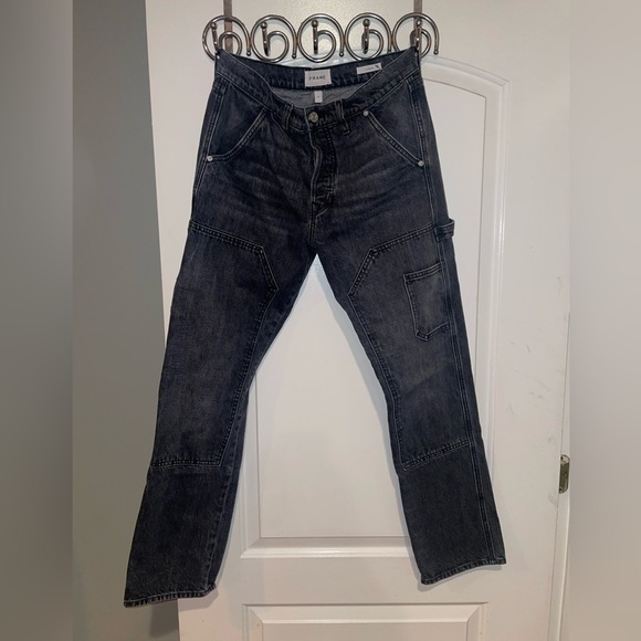 New! Frame Le Souch Faded High-Rise Straight-Leg Jeans 🖤 size 25 NWT - Picture 9 of 13